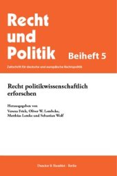 book Recht politikwissenschaftlich erforschen