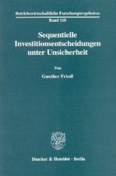 book Sequentielle Investitionsentscheidungen unter Unsicherheit