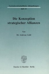 book Die Konzeption strategischer Allianzen