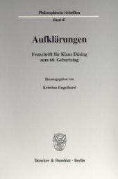 book Aufklärungen: Festschrift für Klaus Düsing zum 60. Geburtstag