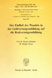 book Der Einfluß des Wandels in der Geldvermögensbildung auf die Realvermögensbildung