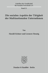 book Die sozialen Aspekte der Tätigkeit der Multinationalen Unternehmen