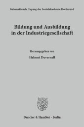 book Bildung und Ausbildung in der Industriegesellschaft