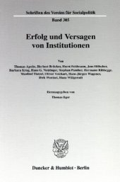 book Erfolg und Versagen von Institutionen