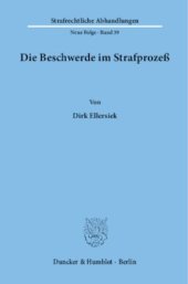 book Die Beschwerde im Strafprozeß