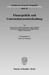 book Finanzpolitik und Unternehmensentscheidung