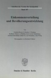 book Einkommensverteilung und Bevölkerungsentwicklung