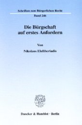 book Die Bürgschaft auf erstes Anfordern