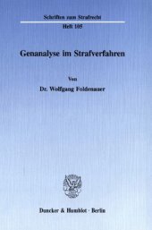 book Genanalyse im Strafverfahren