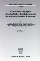 book Kulturelle Prägungen wirtschaftlicher Institutionen und wirtschaftspolitischer Reformen