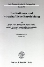 book Institutionen und wirtschaftliche Entwicklung