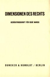 book Dimensionen des Rechts: Gedächtnisschrift für René Marcic