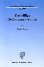 book Freiwillige Gefahrenprävention