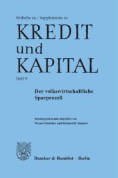 book Der volkswirtschaftliche Sparprozeß