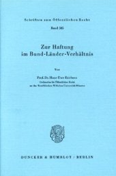 book Zur Haftung im Bund-Länder-Verhältnis