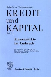 book Finanzmärkte im Umbruch