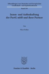 book Innen- und Außenhaftung der PartG mbB und ihrer Partner