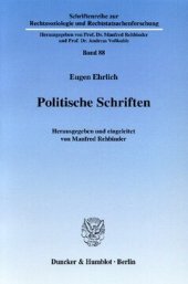 book Politische Schriften: Hrsg. und eingeleitet von Manfred Rehbinder