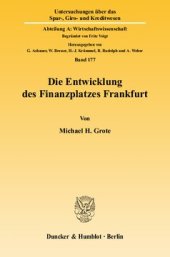 book Die Entwicklung des Finanzplatzes Frankfurt: Eine evolutionsökonomische Untersuchung