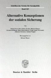 book Alternative Konzeptionen der sozialen Sicherung