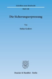 book Die Sicherungserpressung