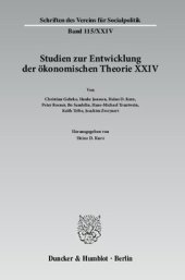 book Wechselseitige Einflüsse zwischen dem deutschen wirtschaftswissenschaftlichen Denken und dem anderer europäischer Sprachräume: Studien zur Entwicklung der ökonomischen Theorie XXIV