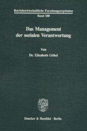 book Das Management der sozialen Verantwortung