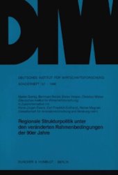 book Regionale Strukturpolitik unter den veränderten Rahmenbedingungen der 90er Jahre