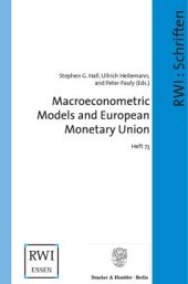 book Macroeconometric Models and European Monetary Union