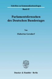 book Parlamentsfernsehen des Deutschen Bundestages