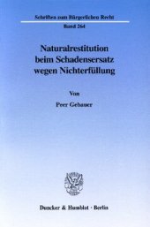 book Naturalrestitution beim Schadensersatz wegen Nichterfüllung