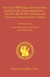 book Der Erste Weltkrieg in der deutschen und britischen Erinnerungskultur / The First World War in British and German Commemorative Culture