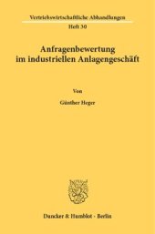 book Anfragenbewertung im industriellen Anlagengeschäft