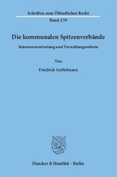 book Die kommunalen Spitzenverbände: Interessenvertretung und Verwaltungsreform