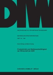 book Produktivität und Wettbewerbsfähigkeit der Wirtschaft der DDR