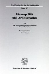 book Finanzpolitik und Arbeitsmärkte