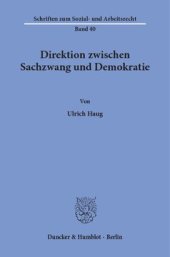 book Direktion zwischen Sachzwang und Demokratie