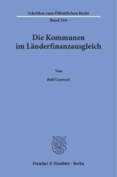 book Die Kommunen im Länderfinanzausgleich