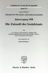 book Die Zukunft des Sozialstaats: Jahrestagung des Vereins für Socialpolitik, Gesellschaft für Wirtschafts- und Sozialwissenschaften, in Rostock 1998