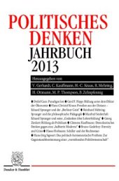 book Politisches Denken. Jahrbuch 2013