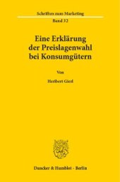 book Eine Erklärung der Preislagenwahl bei Konsumgütern