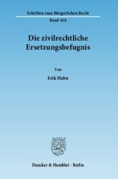 book Die zivilrechtliche Ersetzungsbefugnis