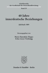 book 40 Jahre innerdeutsche Beziehungen: (Jahrbuch 1989)