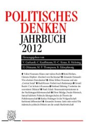 book Politisches Denken. Jahrbuch 2012