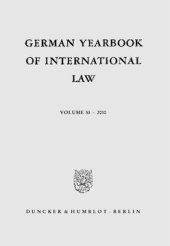 book German Yearbook of International Law / Jahrbuch für Internationales Recht: Vol. 53 (2010)