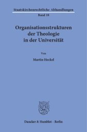 book Organisationsstrukturen der Theologie in der Universität