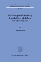 book Die Zwangsvollstreckung im arbeitsgerichtlichen Urteilsverfahren