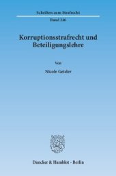 book Korruptionsstrafrecht und Beteiligungslehre