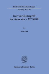 book Der Vorteilsbegriff im Sinne des § 257 StGB