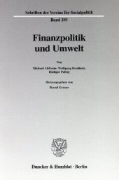 book Finanzpolitik und Umwelt